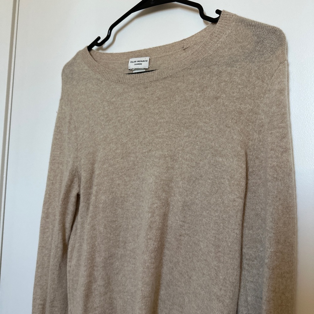 Club Monaco beige cashmere sweater